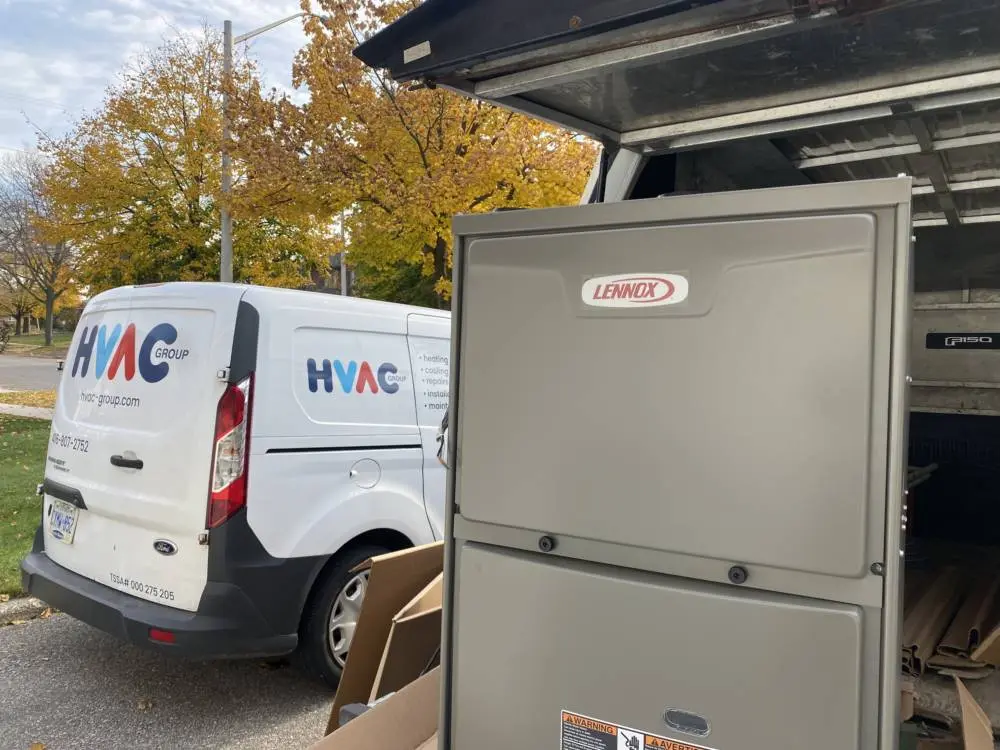 Lennox high-efficiency furnace ready for installation by HVAC Group – Professional heating services in the GTA area