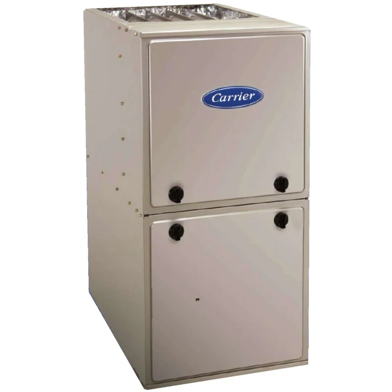 Carrier high-efficiency upflow gas furnace unit available for supply and installation in Mississauga