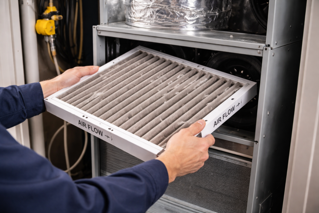 dirty furnace filter airflow restriction 