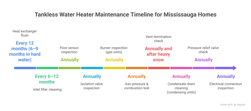 Tankless Water Heater Maintenance Checklist for Mississauga Homes